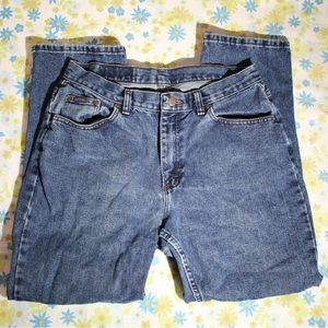 Vintage rider dark wash mom jeans no size tag